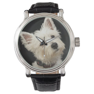 Westie (West Highland shiier) met halsband Horloge
