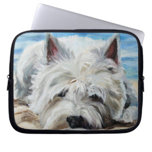 westie West Highland Terrier Dog Laptop Hoesje Laptop Sleeve