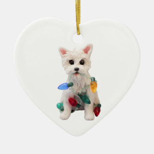 Westie West Highland White Terrier-hondenornament Keramisch Ornament