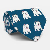 Westie West Highland White Terrier Stropdas (Opgerold)