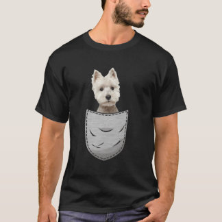 Westie White Highland Terrier Pocket voor hondenbe T-shirt