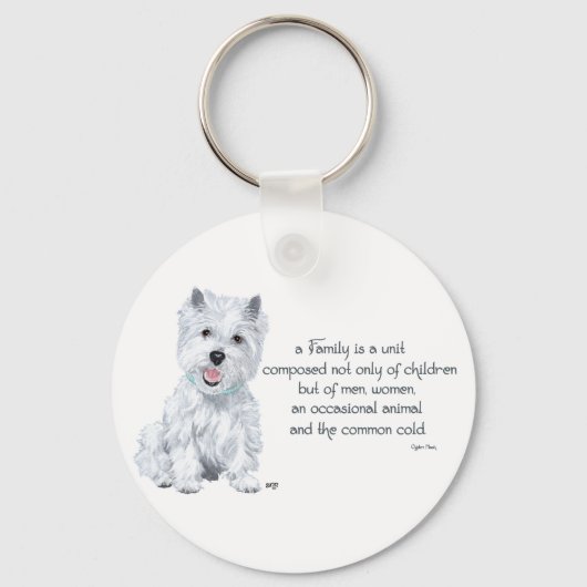 Westie Wisdom - Family Dynamics Sleutelhanger (Voorkant)