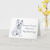 Westie Wisdom Kaart (Gele Bloem)