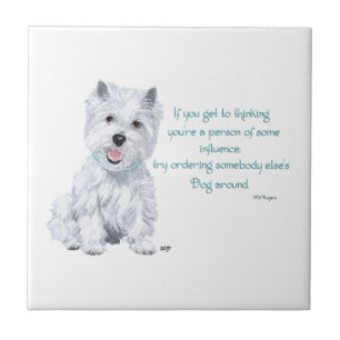 Westie Wisdom Keramische Tegels Tegeltje