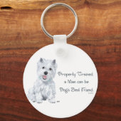 Westie Wisdom Sleutelhanger (Voorkant)