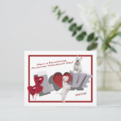 Westie Woof It Up Valentijnsdag Briefkaart (Staand voorkant)
