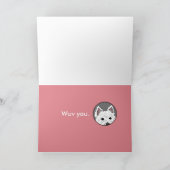 Westie Wuv rose vous carte de Valentine (Intérieur)