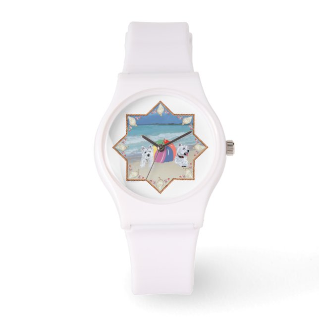 Westies Beach Horloge (Voorkant)