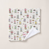 Westies blanches avec accessoires Monogramme lunai (Gant de toilette)