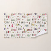 Westies blanches avec accessoires Monogramme lunai (Serviette à main)