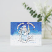 Westies en Sinterklaas Feestdagenkaart (Staand voorkant)