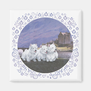 Westies in Schotland Magneet