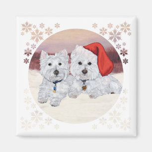 Westies in Wintertime Magneet