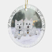Westies Kerst Ornament (Links)