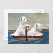 Westies Set Sail Briefkaart (Voorkant / Achterkant)