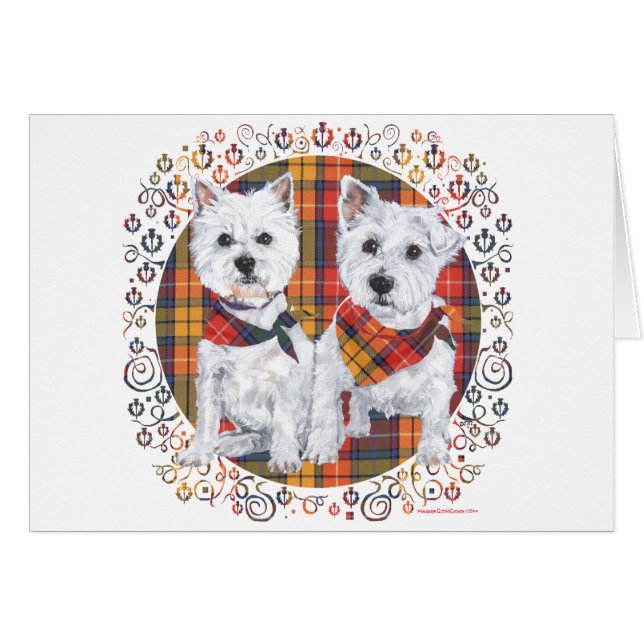 Westies sur Tartan (Devant horizontal)