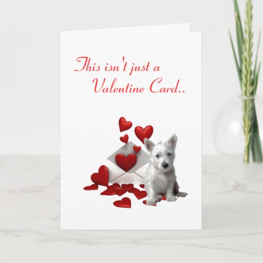 Westies Valentine.. Carte Wuf You Card (Devant)