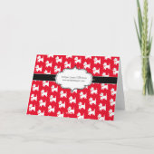 Westies West Highland Terriër Patroon Rood Bedankkaart (Achterkant)