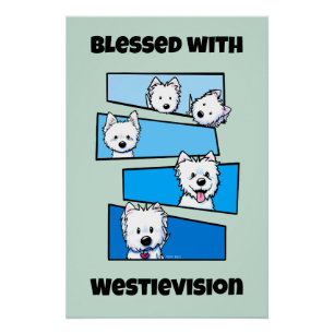 Westievisie Westie Terrier liefhebber Perfect Poster