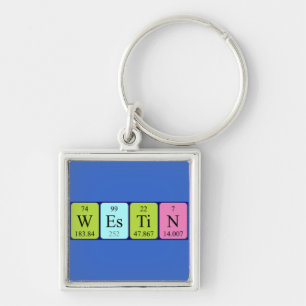 Westin periodieke lijst - naamsleutelwoord sleutelhanger