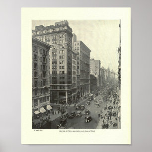Westkant van Fifth Avenue op zoek naar het noorden Poster