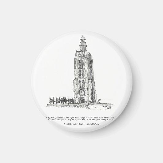 Westkapelle Hoog Lighthouse Nederland Magneet (Voorkant)