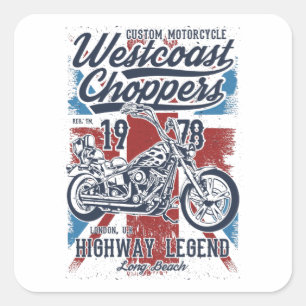 Westkust Choppers Vierkante Sticker