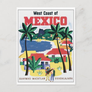 westkust van Mexico Guaymas, Mazatlan, Guadalajar Briefkaart