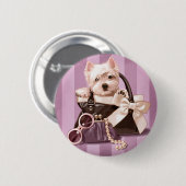 Westland Terrier Ronde Button 5,7 Cm (Voorkant /achterkant)