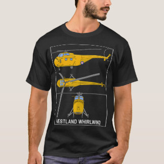 Westland Whirlwind British Yellow Helikopter Diagr T-shirt