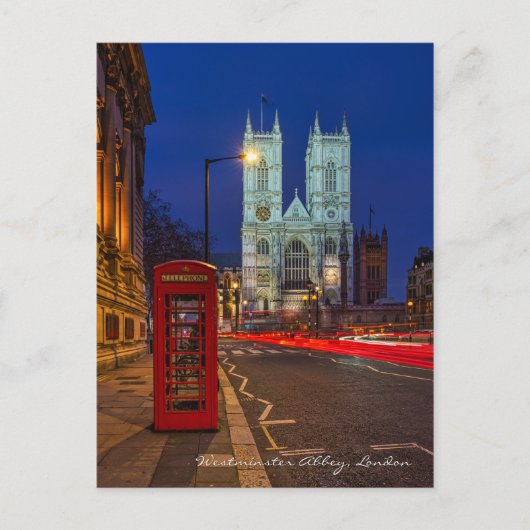Westminster Abbey, Briefkaart in Londen (Voorkant)