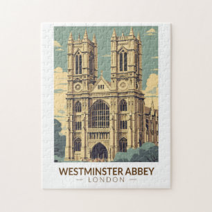 Westminster Abbey England Travel Art Vintage Legpuzzel