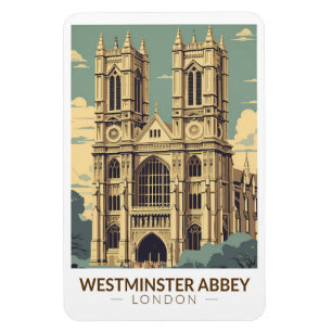 Westminster Abbey England Travel Art Vintage Magneet