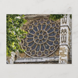 Westminster Abbey - Glas in lood Window - Briefkaa Briefkaart