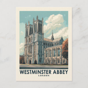Westminster Abbey Londen Vintage Travel Briefkaart