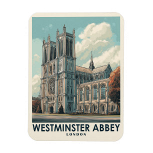 Westminster Abbey Londen Vintage Travel Magneet