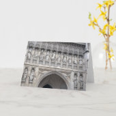 Westminster Abbey Statues Carte de voeux (Fleur jaune)