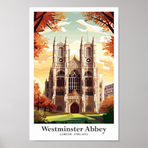 Westminster Abbey Travel  Illustratie Poster