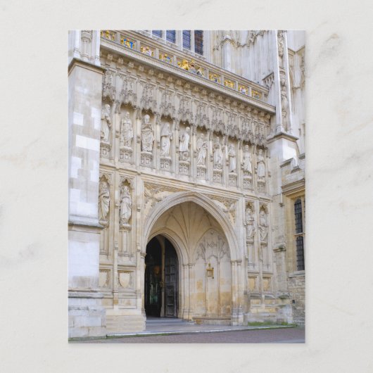 Westminster Abbey West Door, Londres Carte postale (Devant)