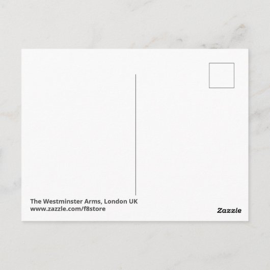 Westminster Arms Pub, Londres Carte Postale britan (Dos)