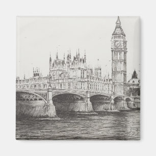 Westminster Bridge Londen VK. 30/10/2006 Magneet