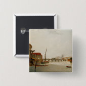 Westminster Bridge Vierkante Button 5,1 Cm (Voorkant /achterkant)