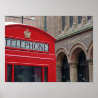 Westminster Chapel - Londen Rode Telefooncel Poste