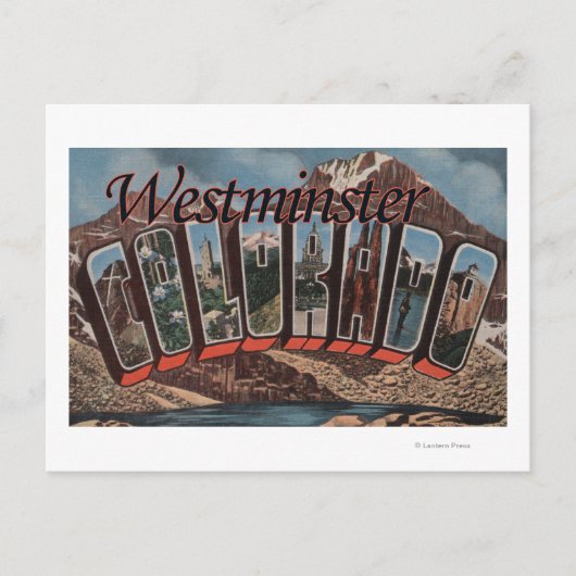 Westminster, Colorado - grote letterscènes Briefkaart (Voorkant)