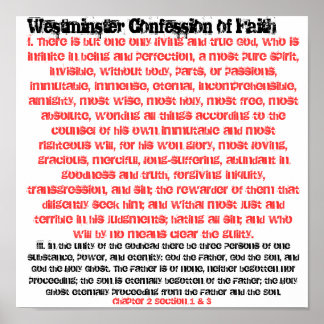 Westminster Confession Ch. 2 Afdeling 1 en 3 Poster