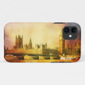 Westminster Palace en Bridge met Big Ben Case-Mate iPhone Case (Achterkant (horizontaal))