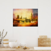 Westminster Palace en Bridge Poster (Keuken)