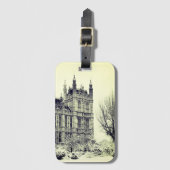 Westminster, Parlement, Winter Londen - Brits Bagagelabel (Voorkant (verticaal))