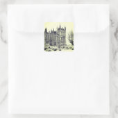 Westminster, Parlement, Winter Londen - Brits Vierkante Sticker (Tas)