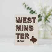 Westminster (Texas) Briefkaart (Staand voorkant)